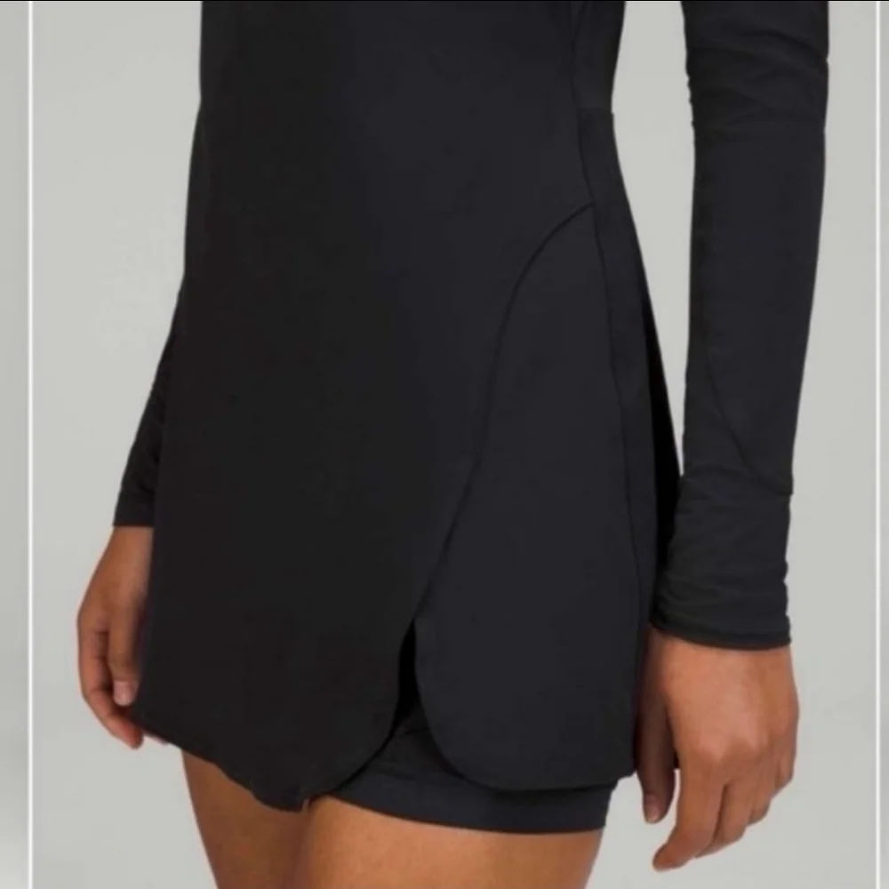lululemon athletica Olive Green Long-Sleeve Half-Zip Mini Dress